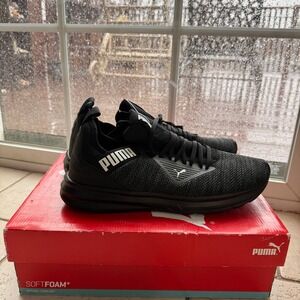 Puma Enzo Beta Woven Mens Running Shoes Black 195125-04 Size 12